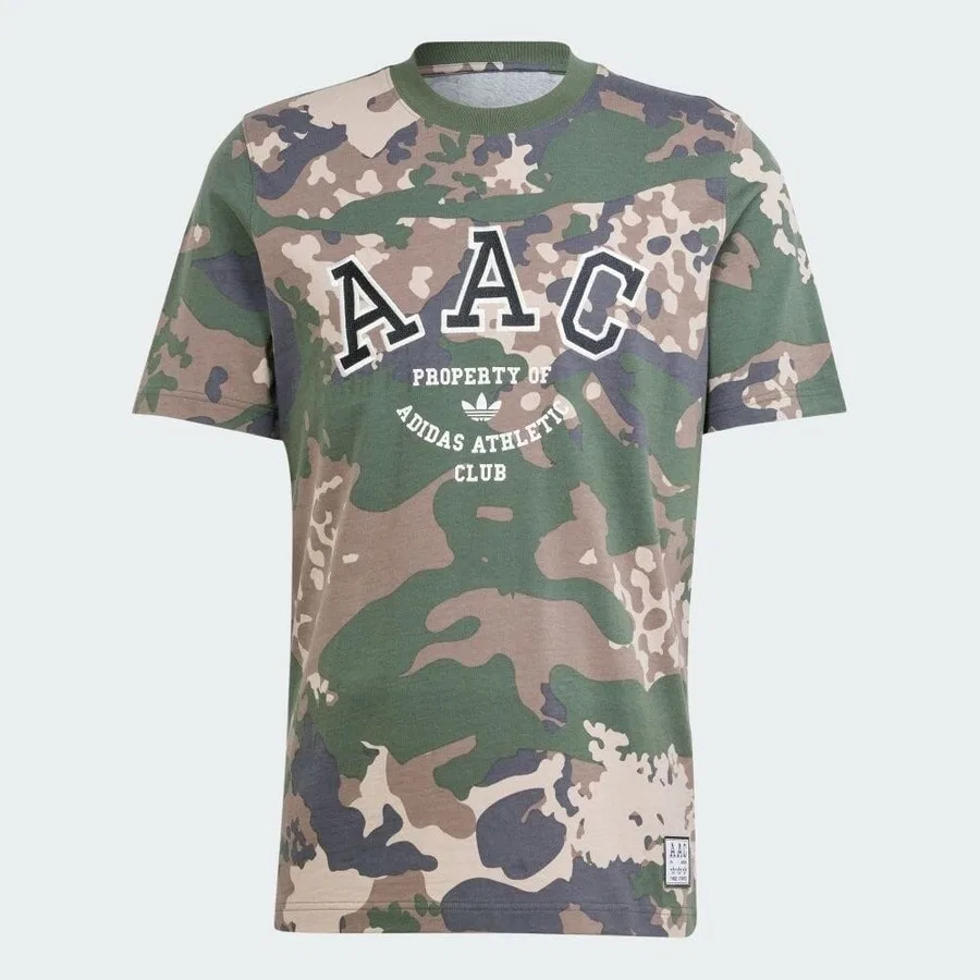 Футболка с принтом ACC Camo adidas, Зеленый — фото 4