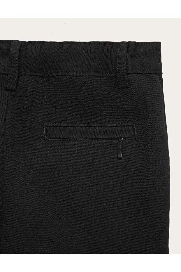 Детские брюки для девочек прямого кроя Regular fit school pants Marks & Spencer, Black — фото 4