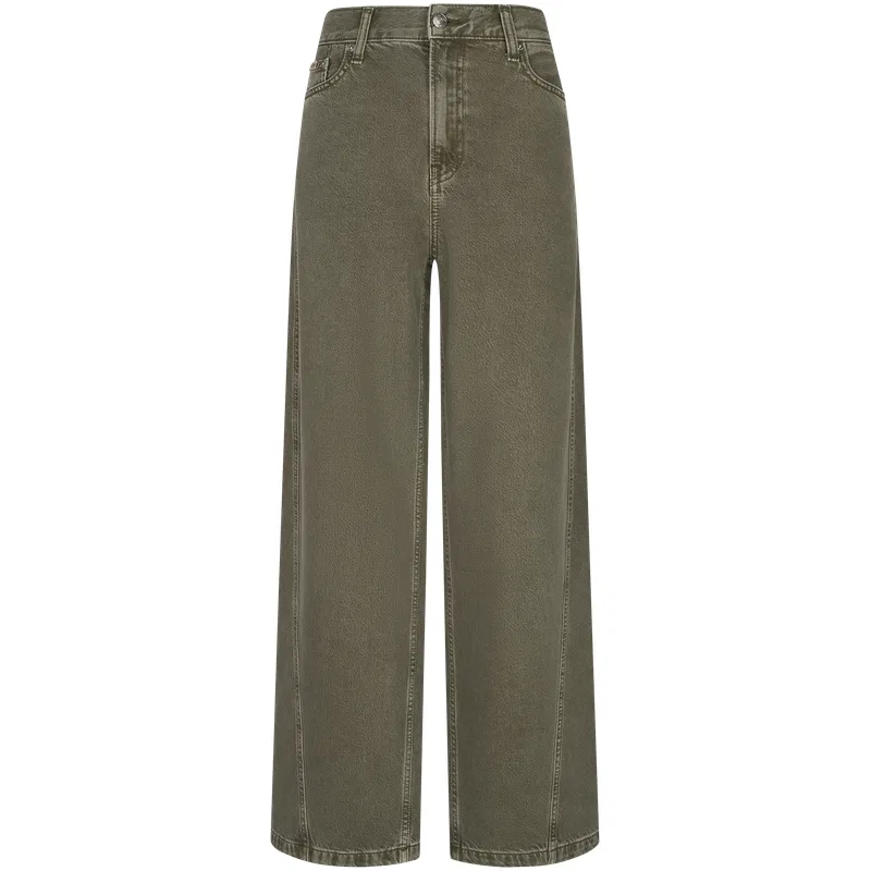 Женские брюки с широкой штаниной Grass Gray Green Calvin Klein, 4AW-Grass Gray Green