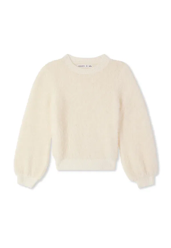 Свитер с воротником стойкой Jumper Terranova, Bianco Lana, белый