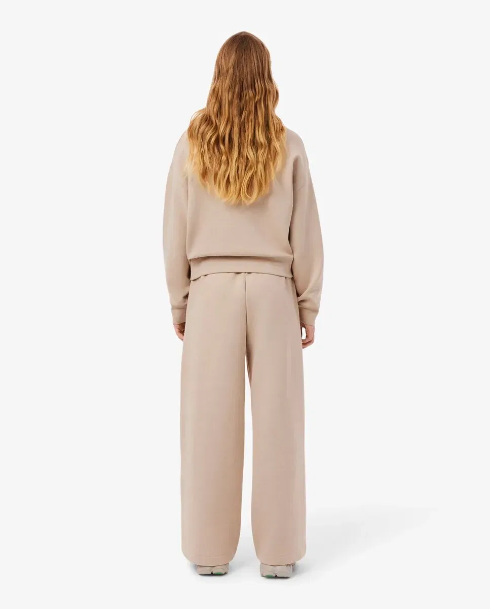 Штаны спортивные Lacoste Beige с широкими штанинами — фото 3