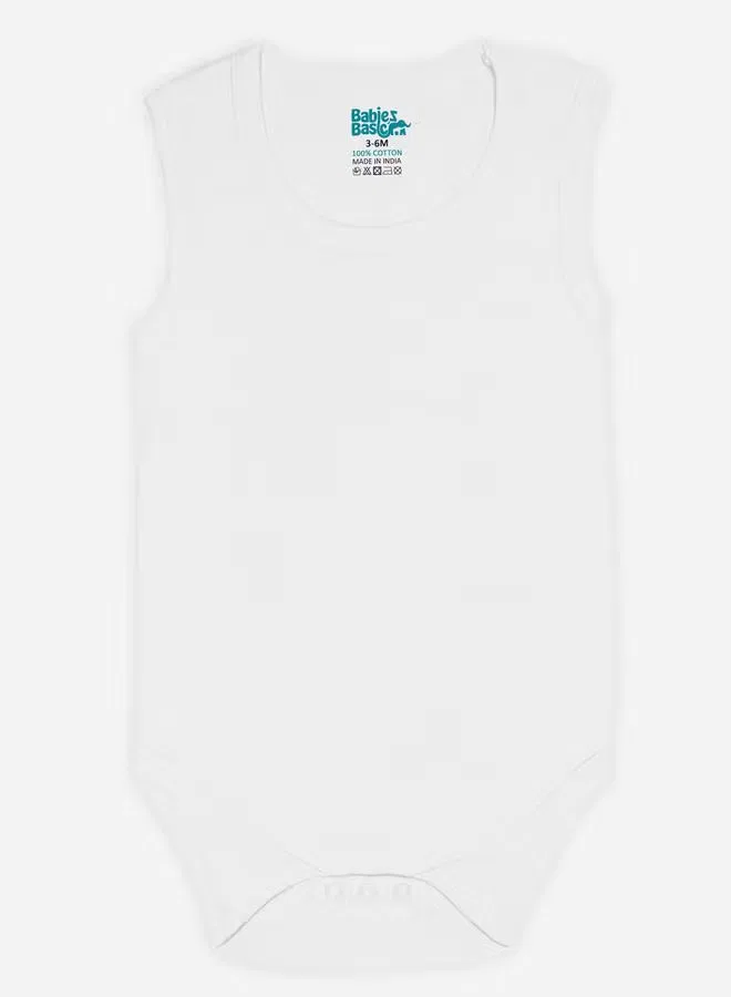 Боди-комбинезон без рукавов комплект из 6 штук Babies Basic, белый — фото 2