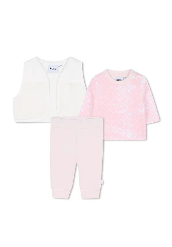 Комплект жилет и брюки полосатый Boss Kidswear, розовый