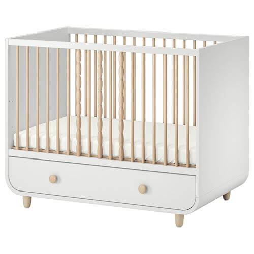 Кроватка детская Ikea Myllra, 60x120 см, белый