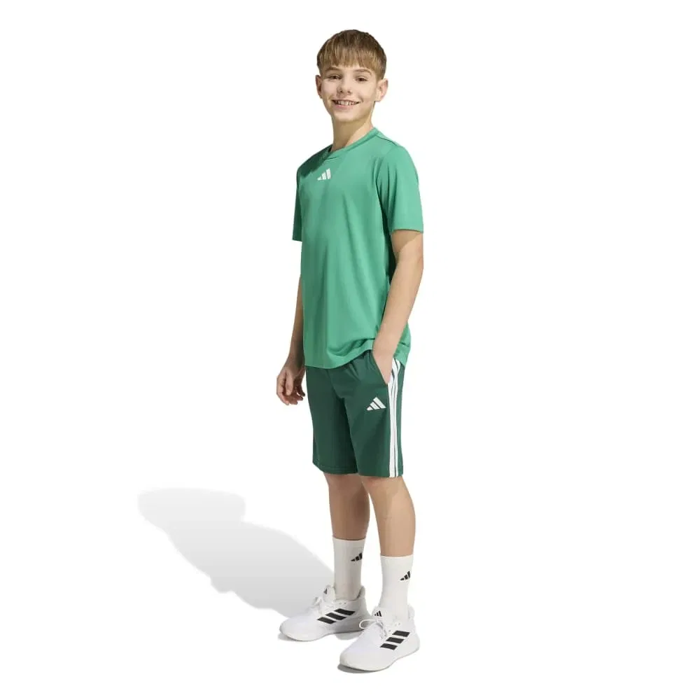 Детский комплект для девочек с принтом Train Essentials 3 Stripes Tee Adidas, Green
