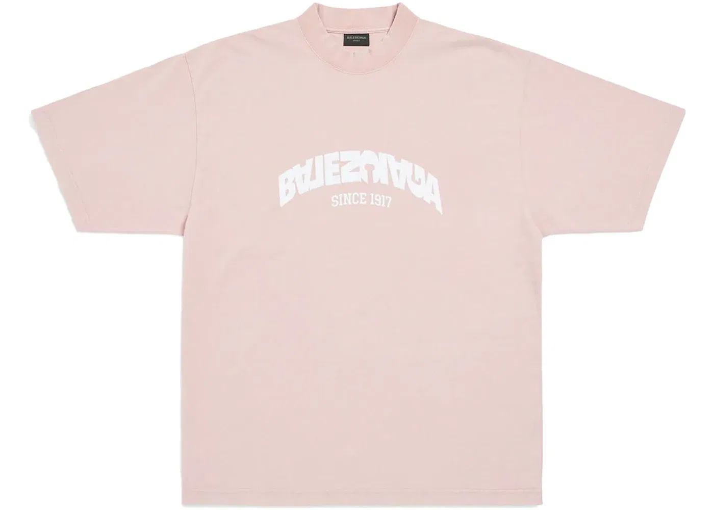 Мужская футболка с принтом Back Flip Logo Balenciaga, Peach