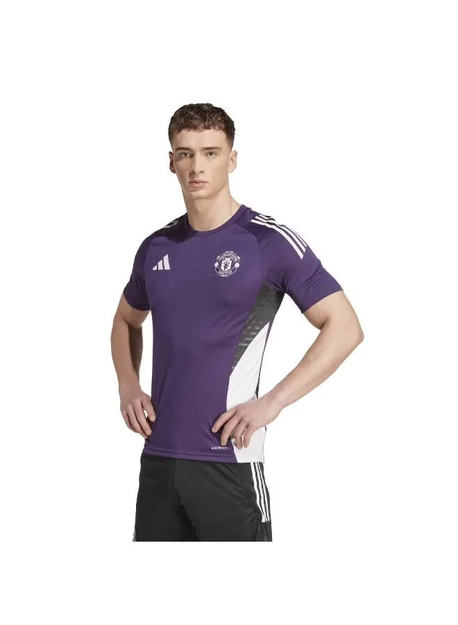 Джерси тренировочное с принтом Manchester United 25/26 Adidas, аврора пурпурный