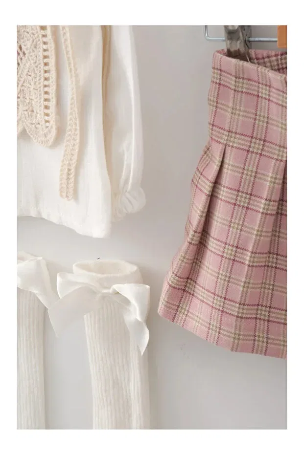 Детский комплект для девочек с кружевным воротником Basics Mini Baray, Rose Dry — фото 2