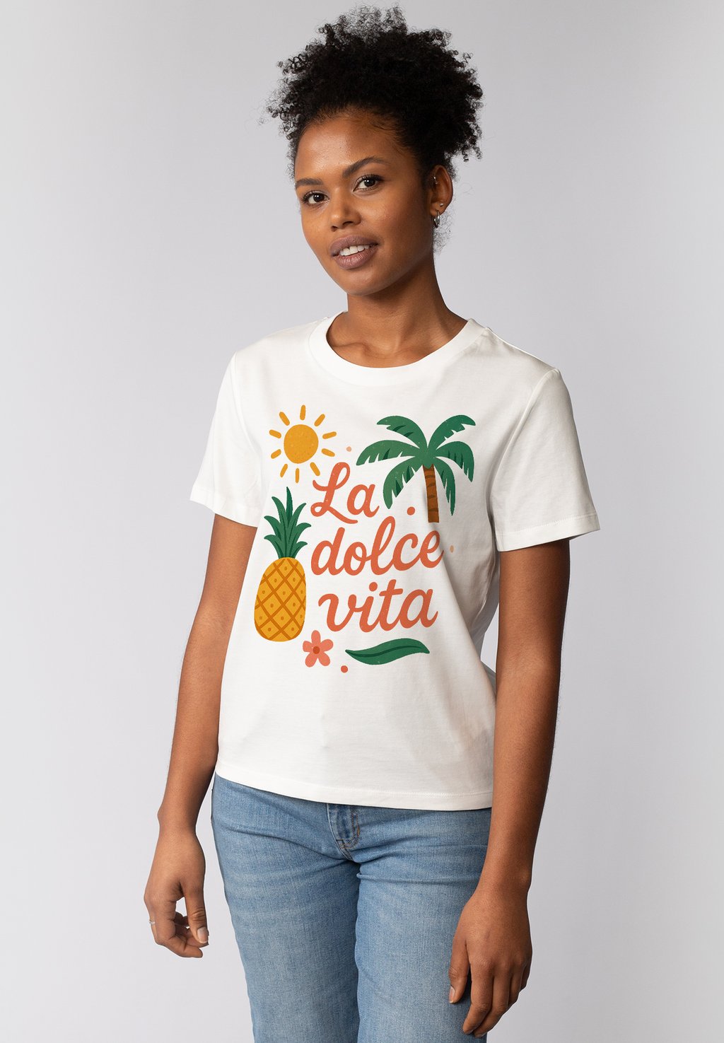 

Футболка с принтом LA DOLCE VITA watapparel, белый