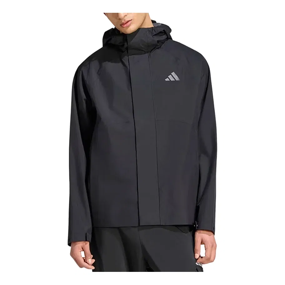 Мужская куртка Essentials Rain Jacket Asia Sizing 'Black' adidas, черный