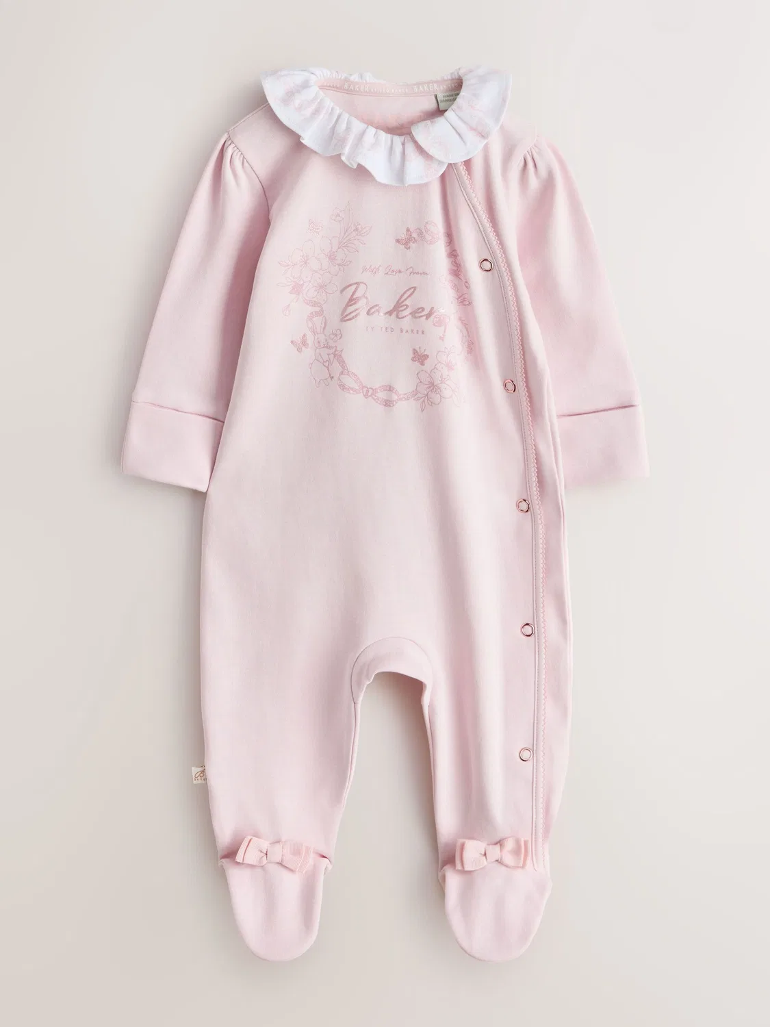 Комплект боди 3шт, хлопок Baker by Ted Baker, розовый — фото 2