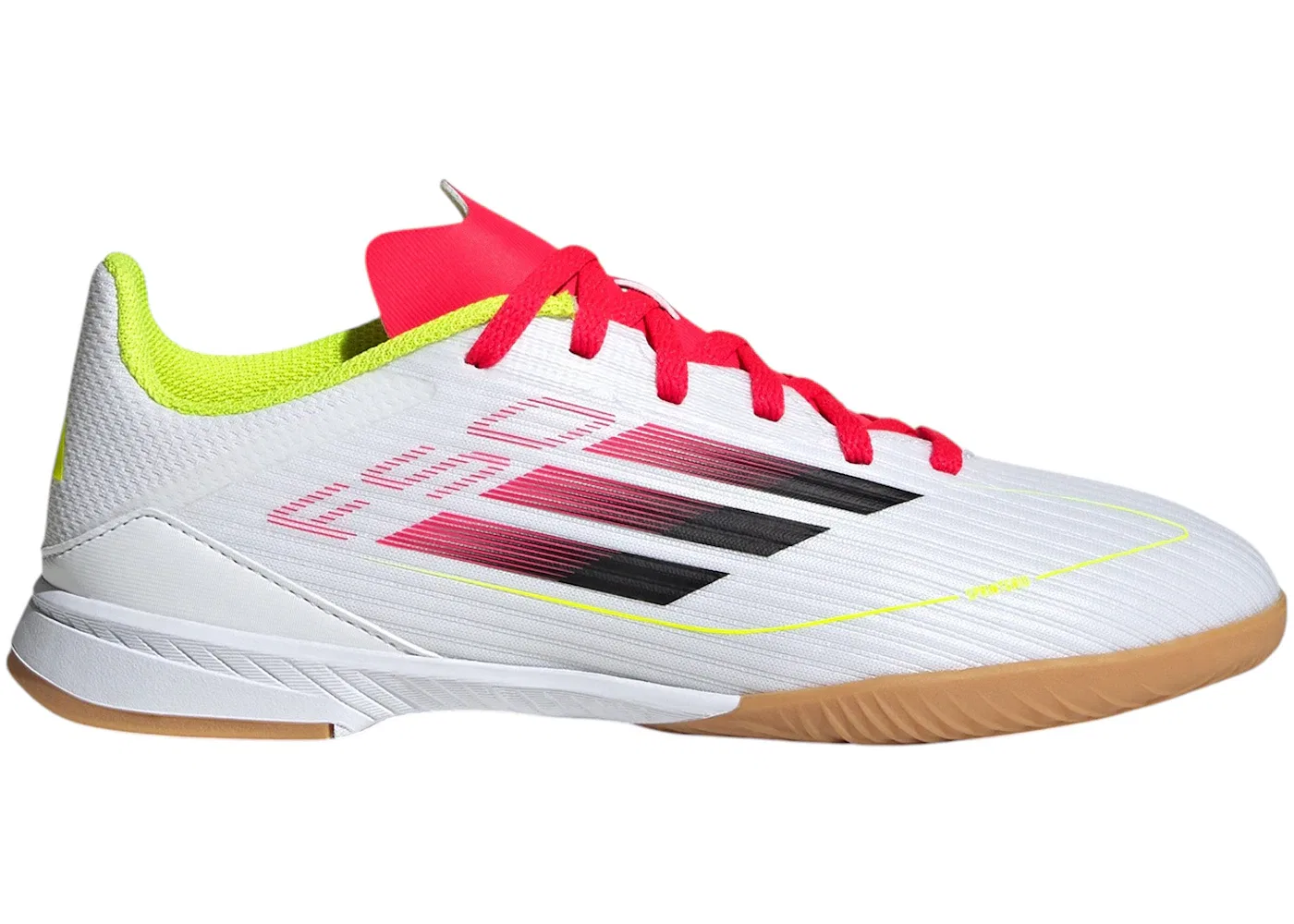 Детские кроссовки для футзала с синтетическим верхом Adidas F50 League Indoor, Cloud White Core Black Solar Yellow