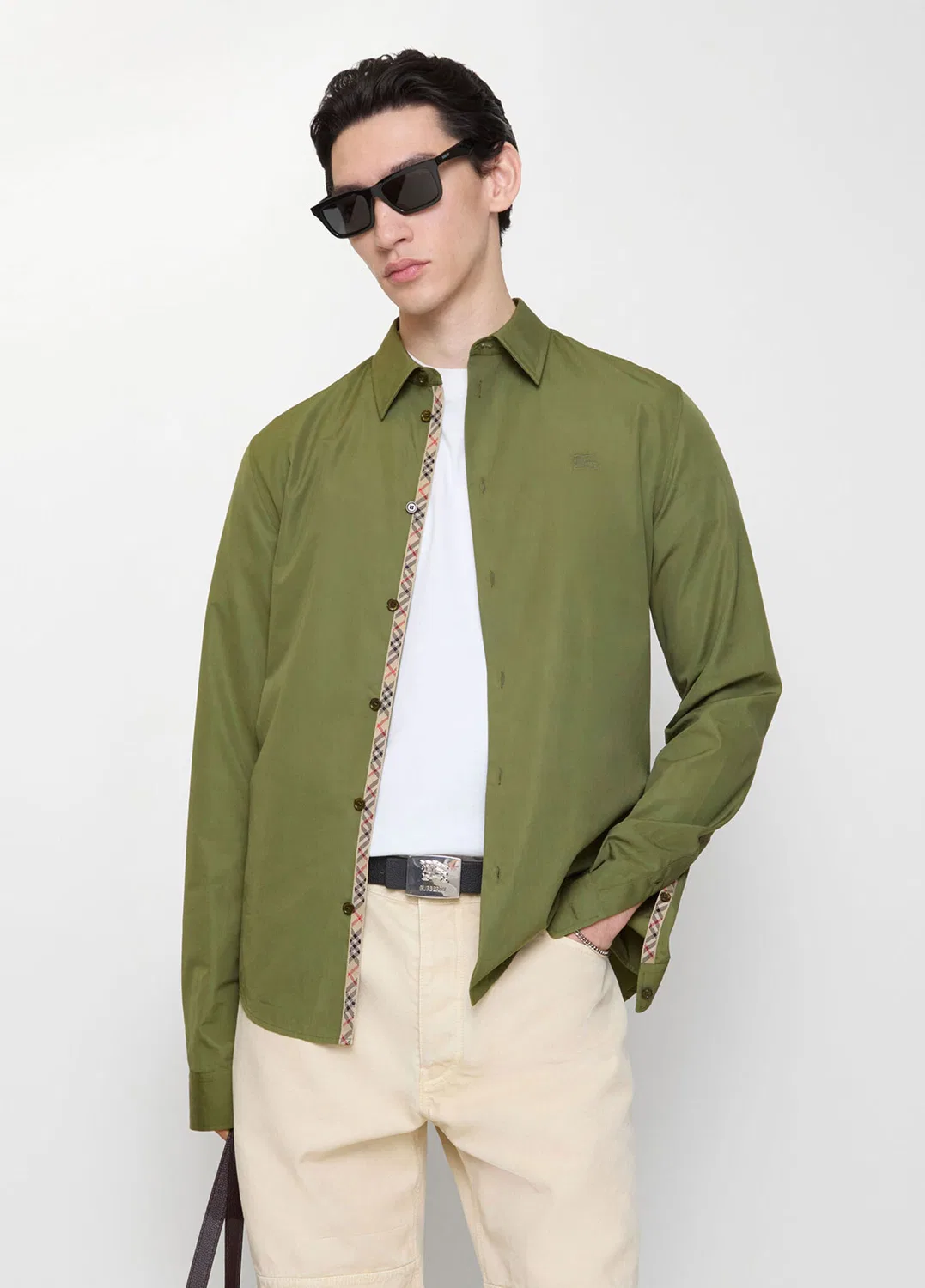 Рубашка Burberry Sam, хаки — фото 2