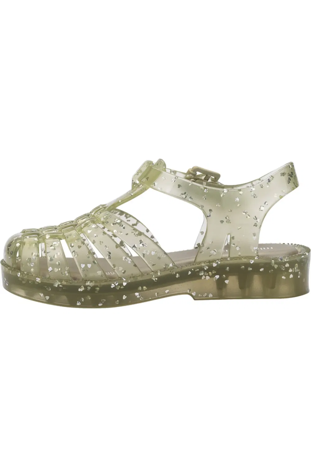 Сандалии детские рыбацкие на пряжке Possession Mini Melissa, Glitter Yellow — фото 4