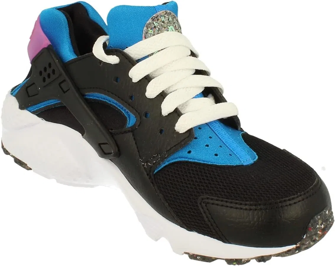 Детские кроссовки для бега Huarache Run Nike, Black/Mint Foam/Light Photo Blue — фото 4