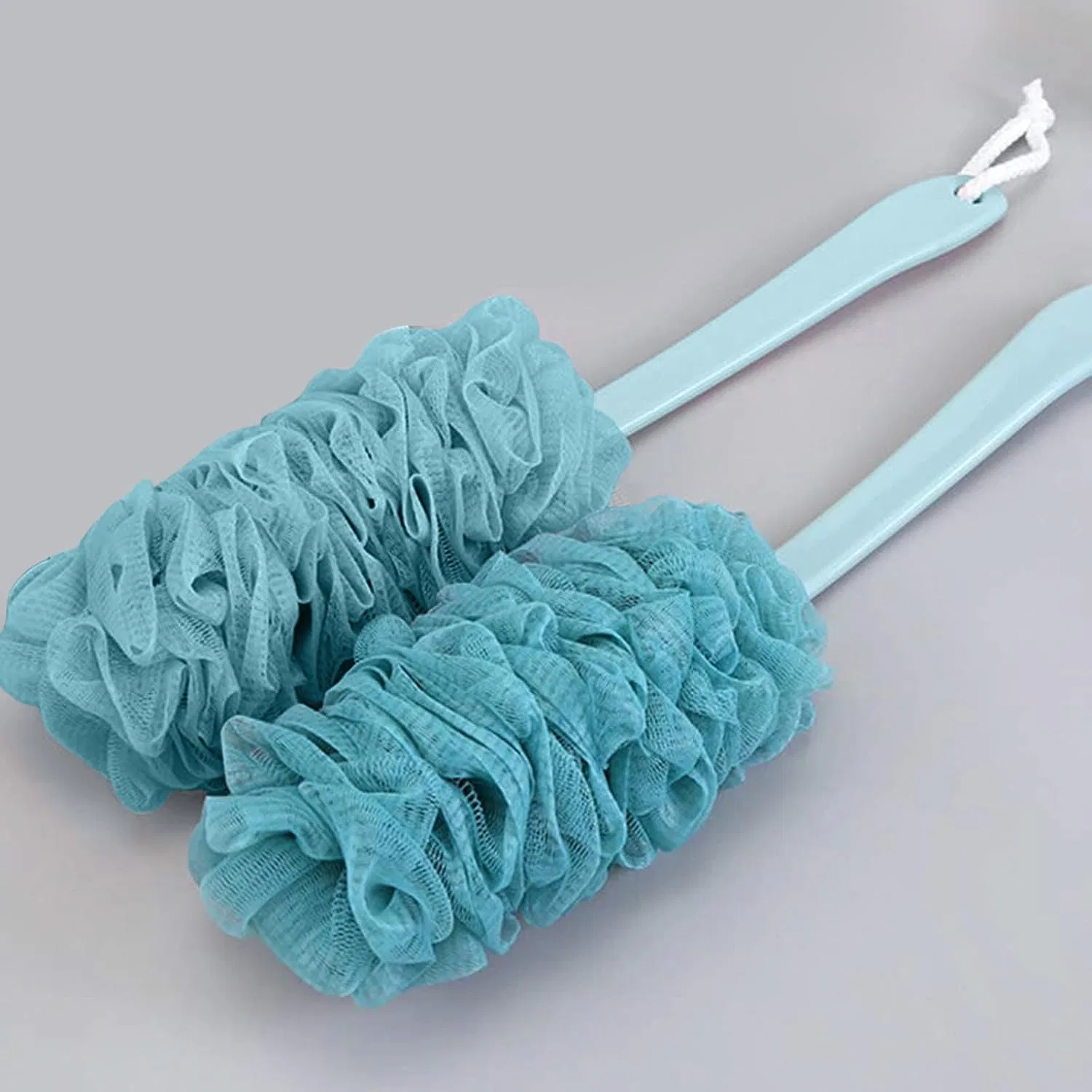 Мочалка для душа с длинной ручкой, Nylon, 1 шт, 45.7 см, Blue Generisch — фото 4