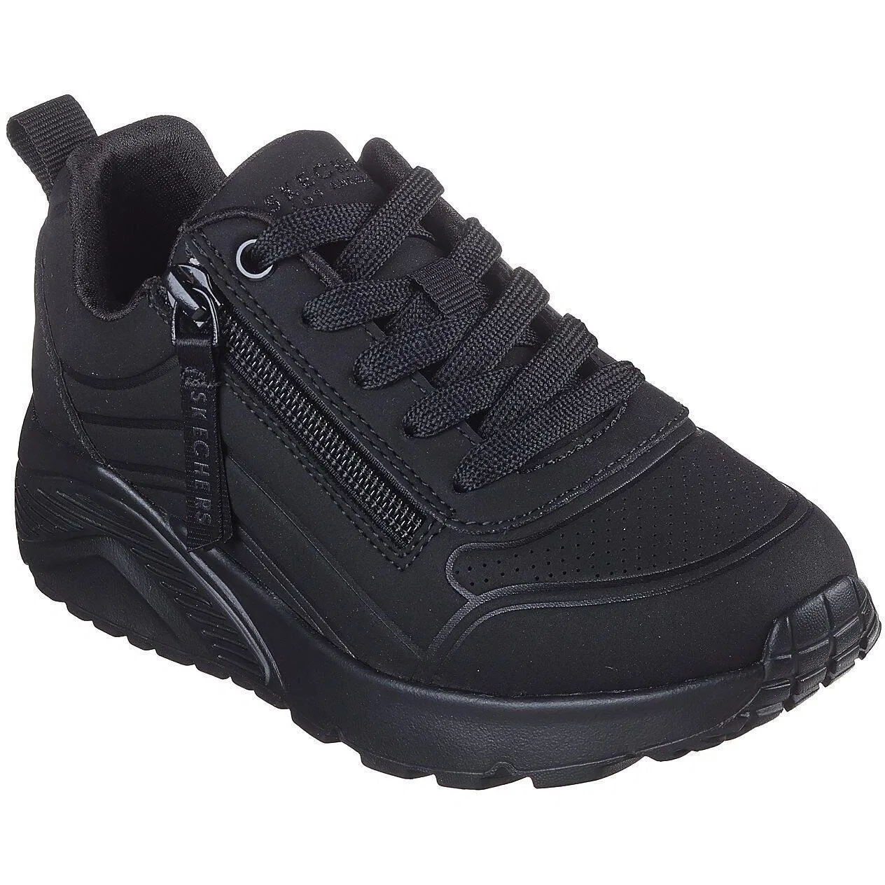Детские кроссовки с легкой шнуровкой Skechers Uno Lite - Easy Zip, Schwarz