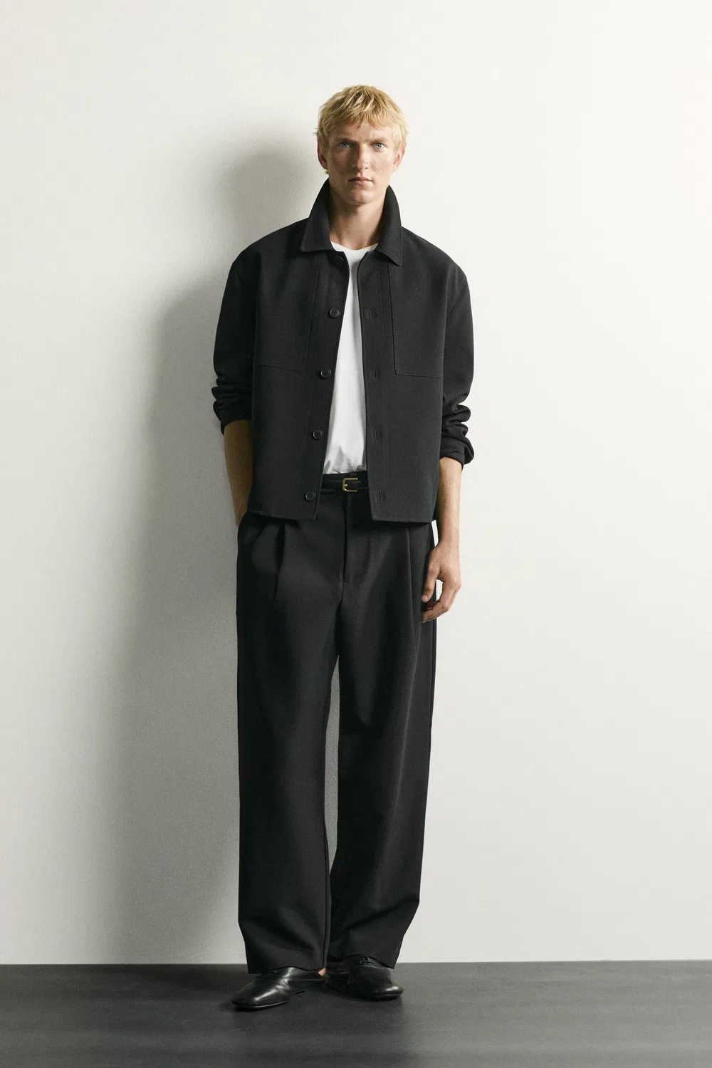 Рубашка свободного кроя ZARA, Schwarz