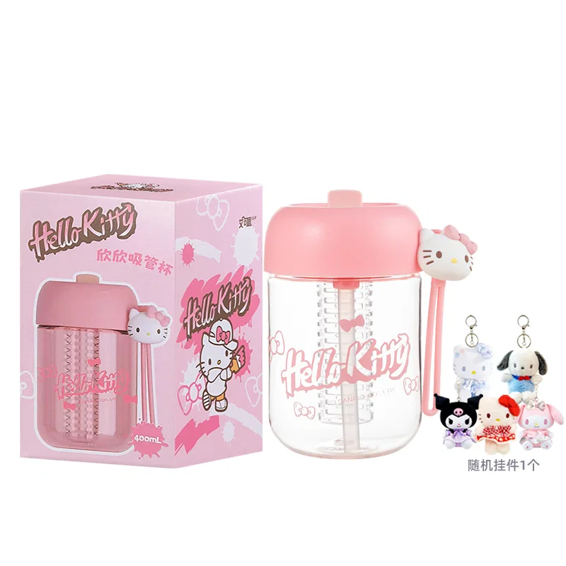 Детская кружка с крышкой 400 мл My Melody Water Cup+Random Charm 1 Pc, Sanrio, Multicolor — фото 3