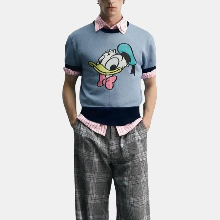 Мужская футболка с принтом x Disney Harry Lambert FW25, ZARA, Blue — фото 4