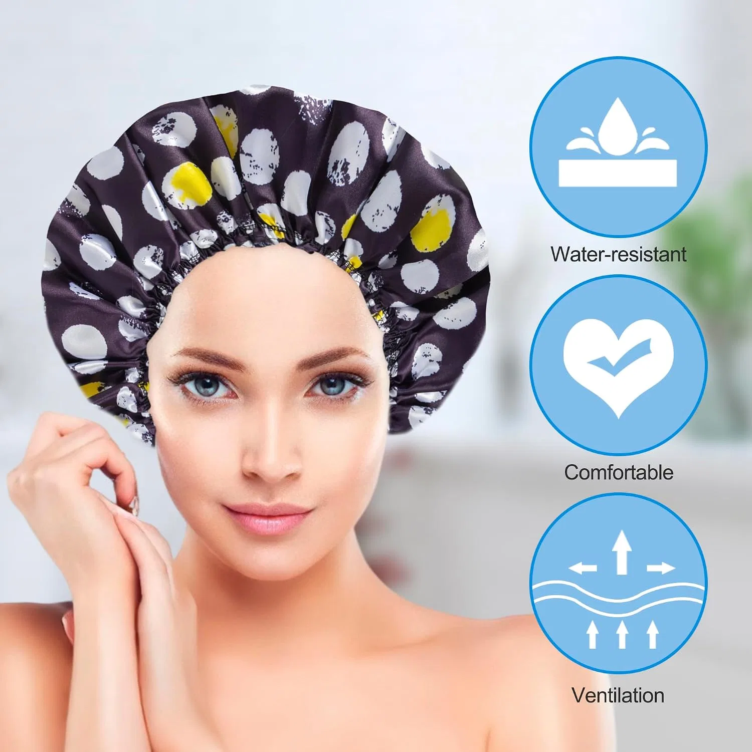 Шапочка для душа Set of 4, Happtiger, +2 Hair Bands — фото 4
