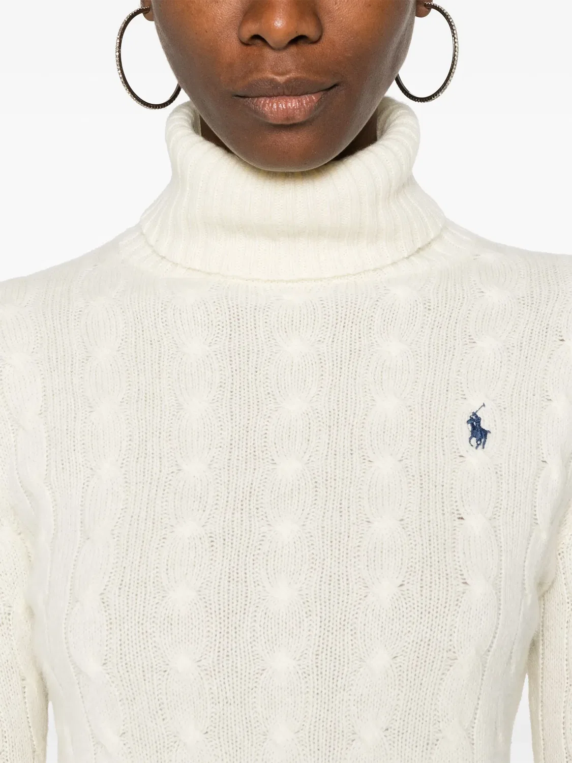 Свитер с вышитым значком Polo Pony Polo Ralph Lauren, слоновая кость — фото 3