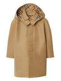 Пальто-тренч с капюшоном Hooded Check-Lined Trench Coat Burberry, Camel