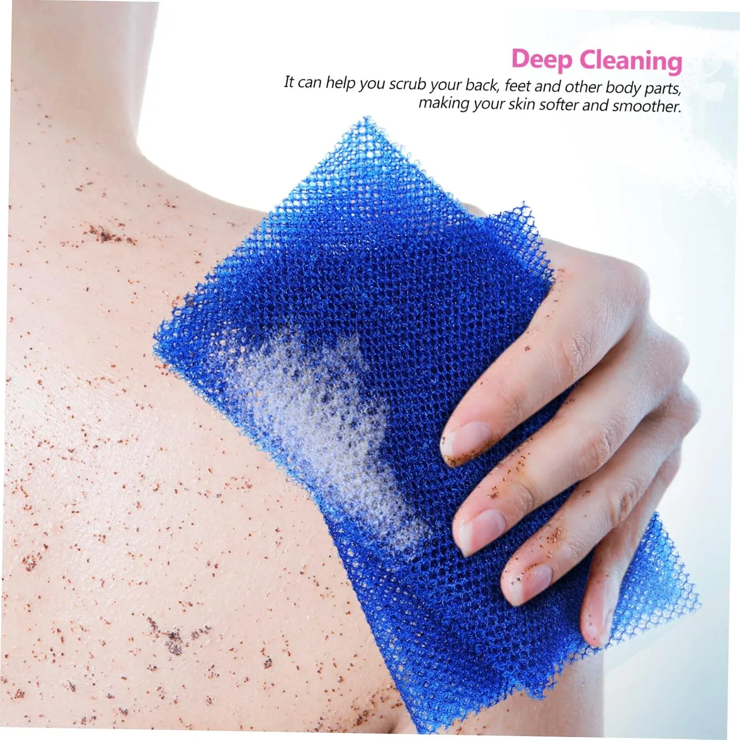 Мочалка для тела African Exfoliating Mesh Sponge, HONMEET, 72 г, Blue — фото 3