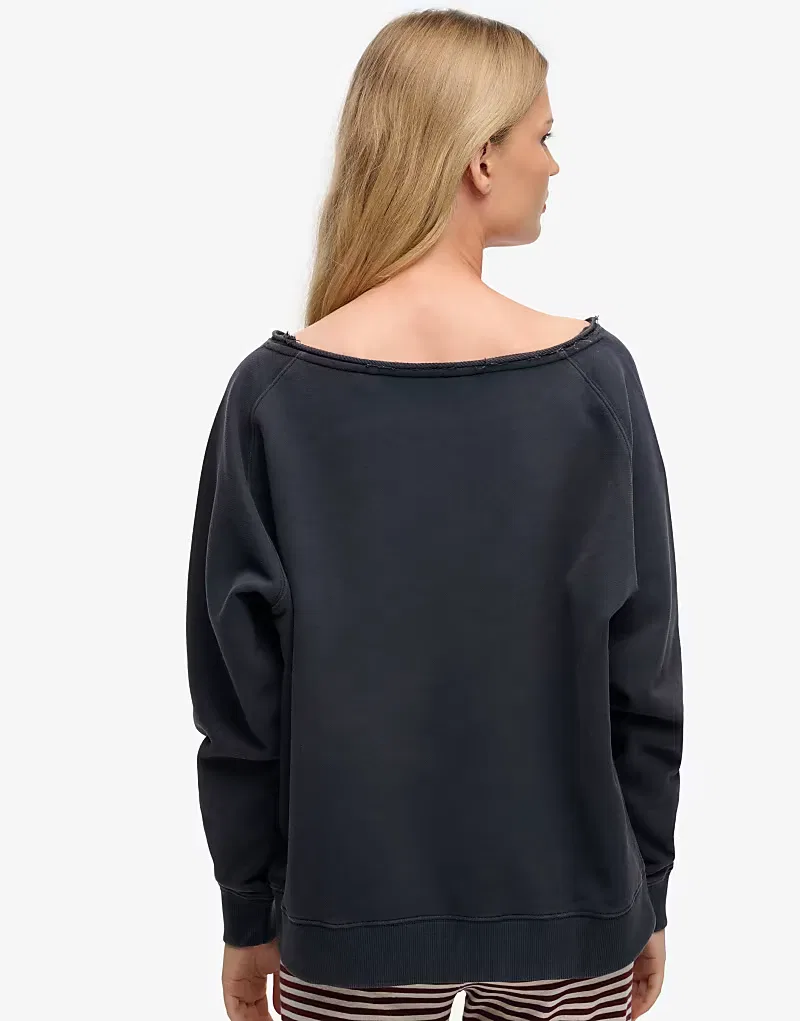 Толстовка Superdry Athletic Essentials Bardot Crew в цвете Eclipse Navy — фото 2