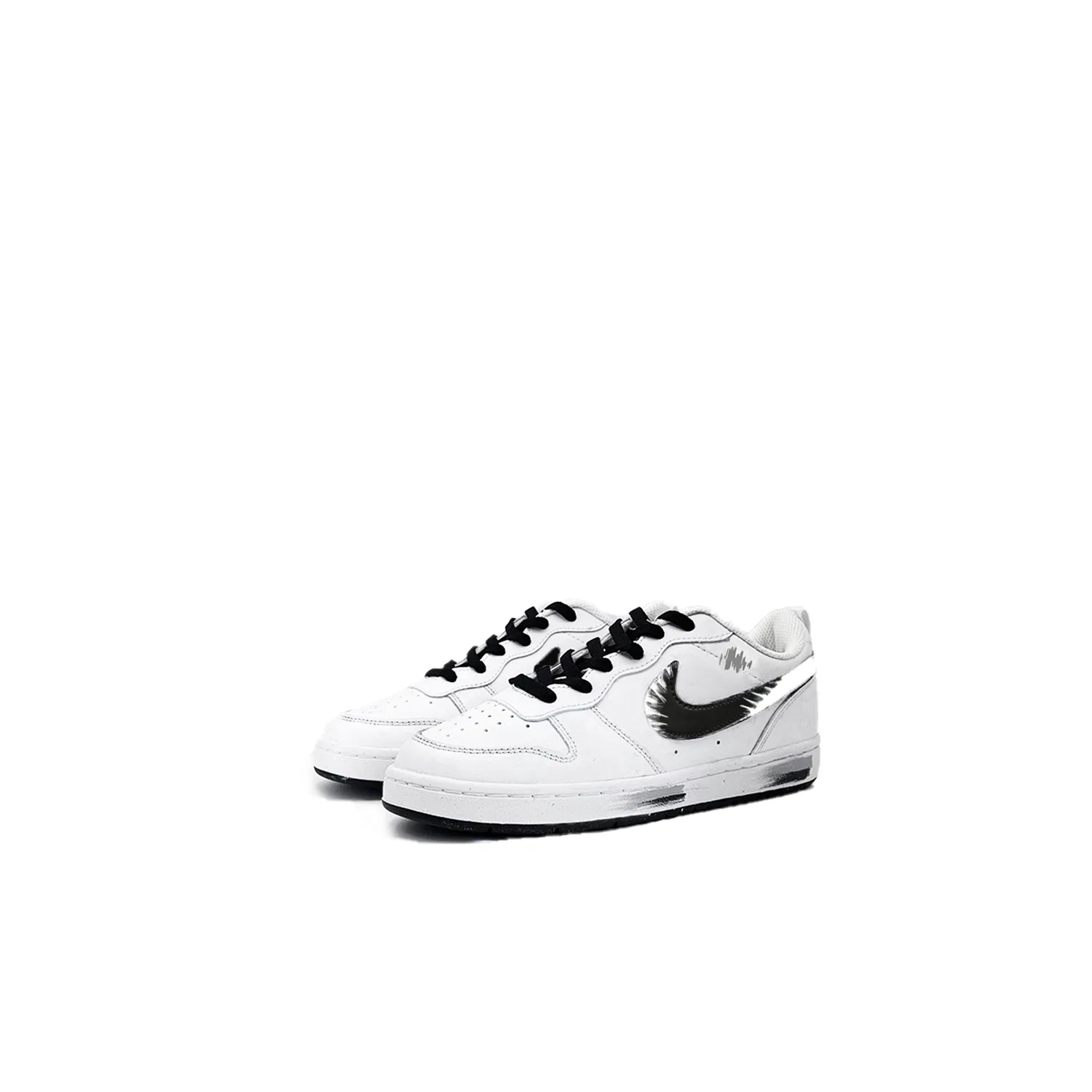 Детские кроссовки для скейтбординга с низким верхом Nike Court Borough, Black/White — фото 4