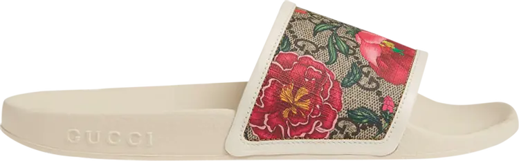Сандалии Gucci Wmns GG Slide Flora Print - Beige, бежевый