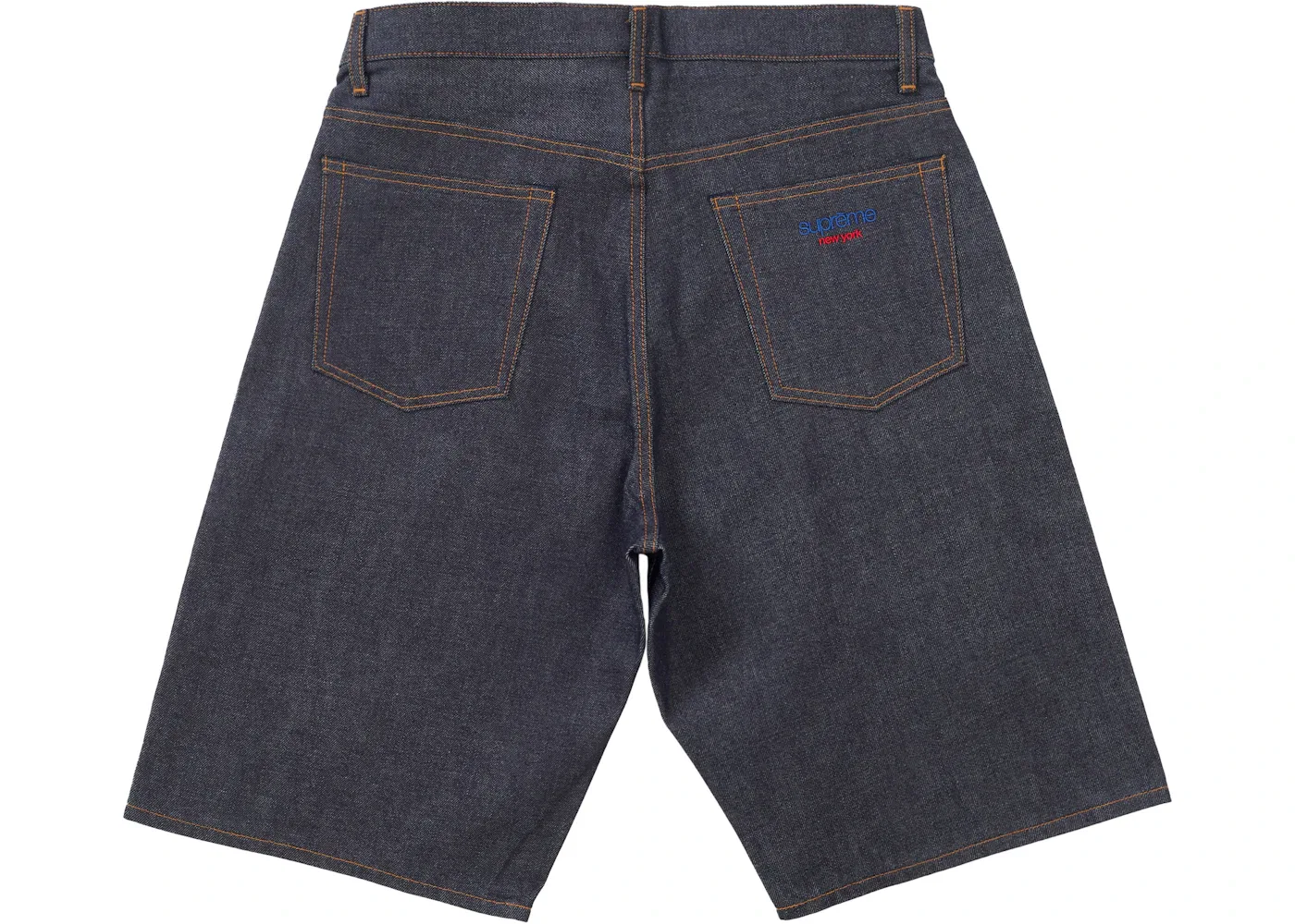 Мужские шорты с необработанным денимом мешковатого кроя Supreme, Rigid Indigo — фото 2