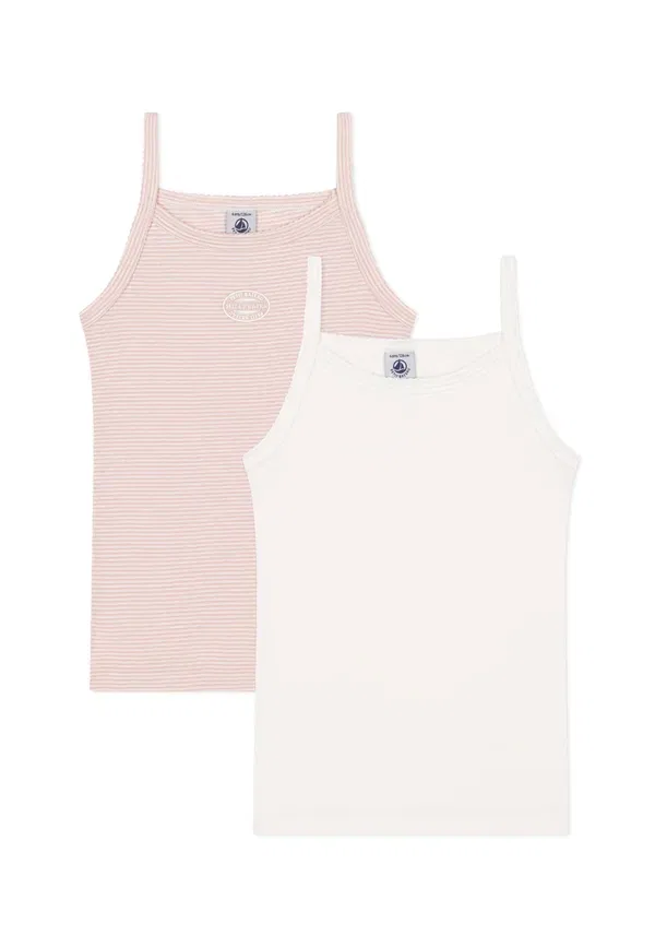 Комплект из 2 маек, хлопок, 2 pack - undershirt, Petit Bateau, net