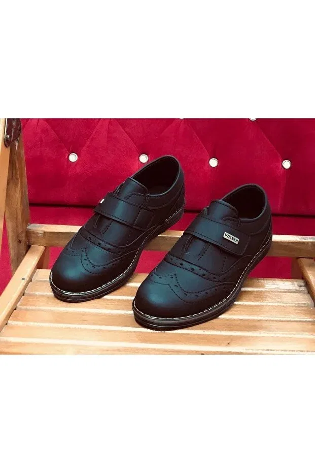 Детские туфли для мальчиков кожаные Kafkaslar, Black Mat