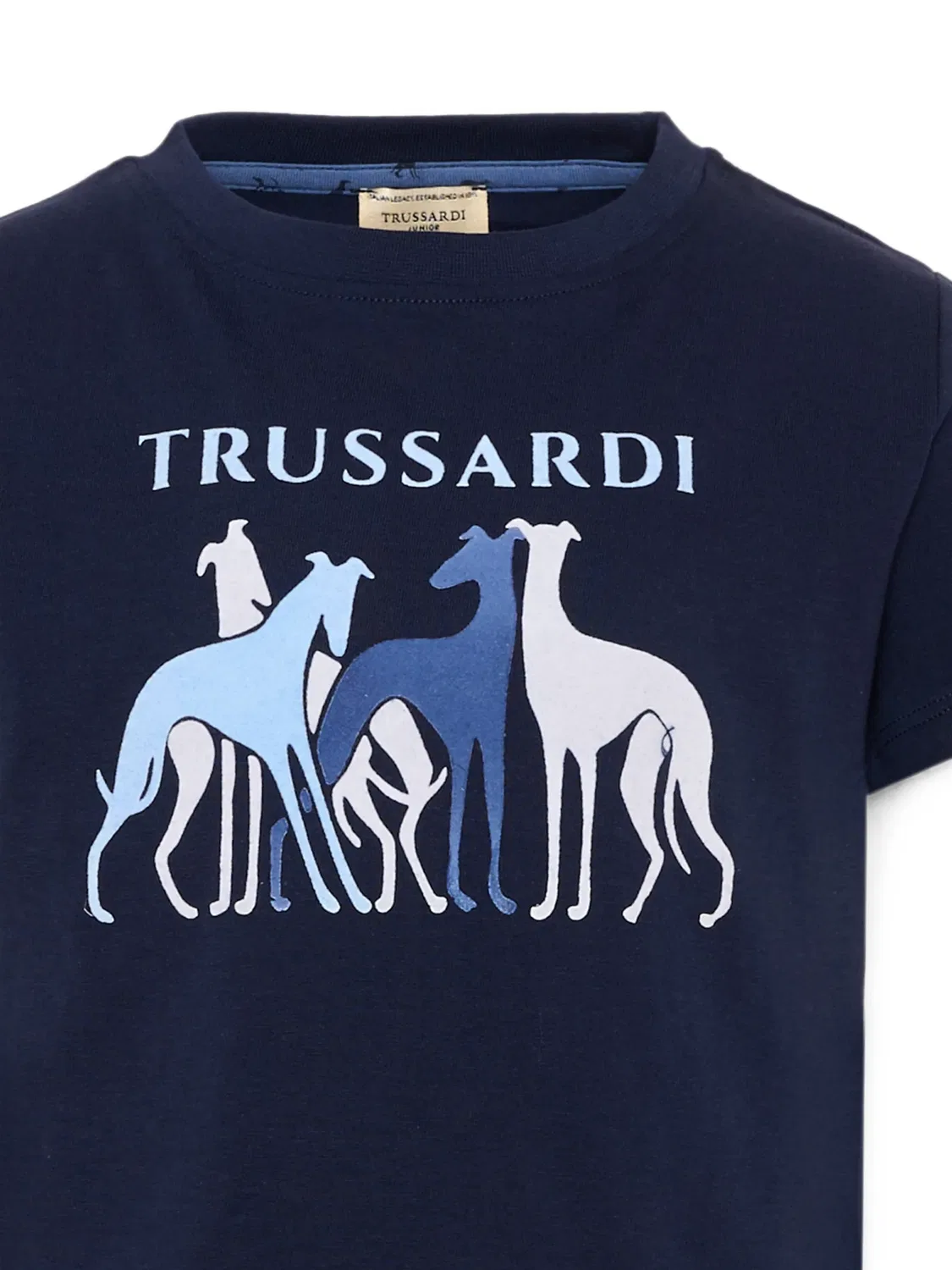 Футболка с логотипом Trussardi Junior, синий — фото 3