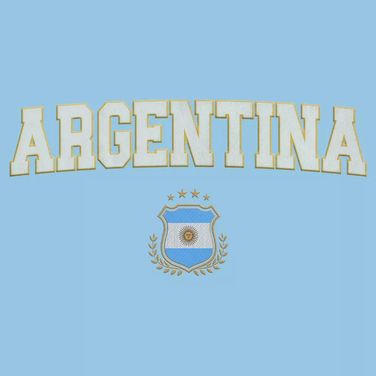Детская футболка с принтом Argentina Flag Emblem Club LOST GODS, Light Blue — фото 2