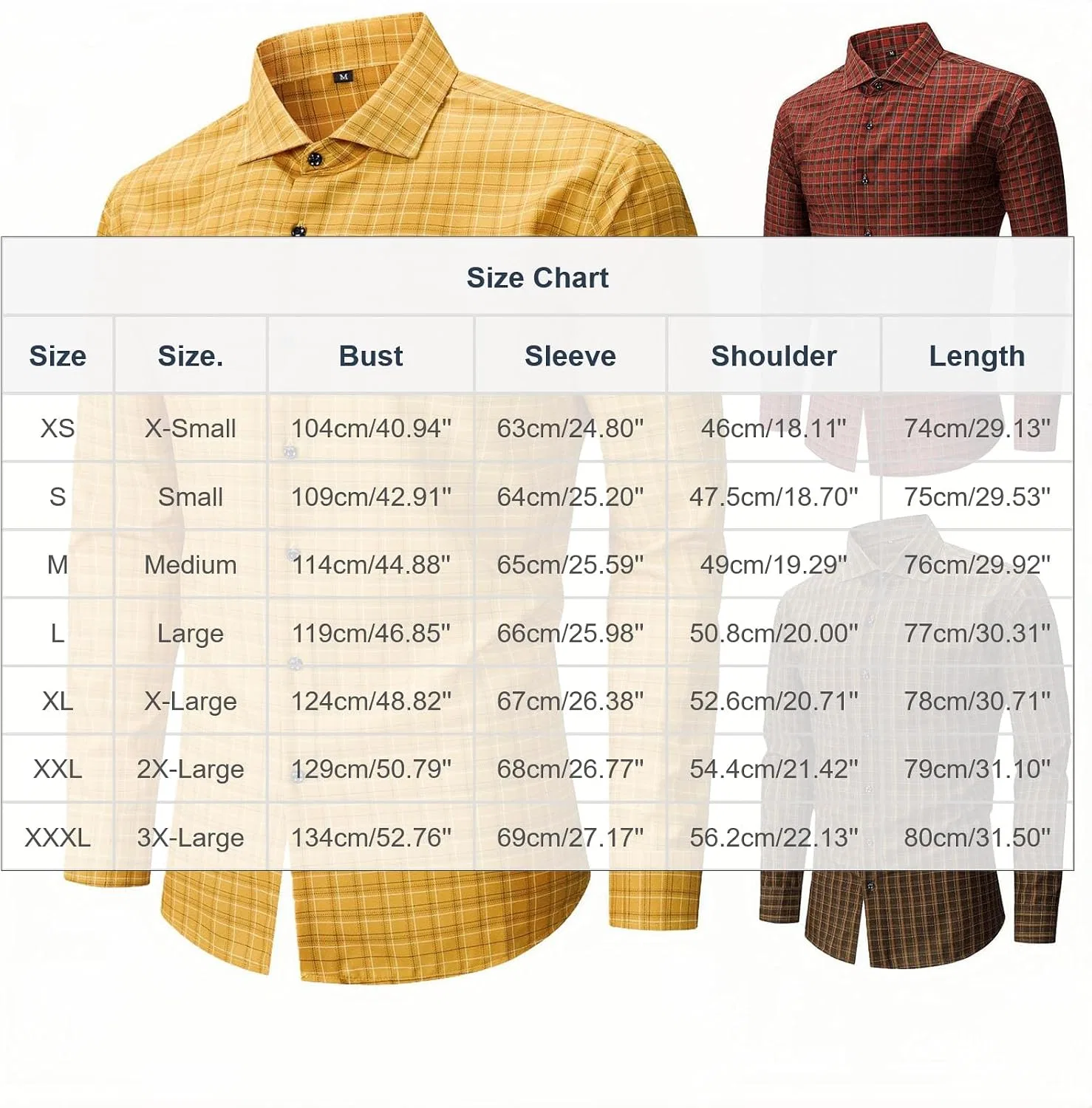 Мужская рубашка с длинным рукавом, Slim Fit, красный — фото 2