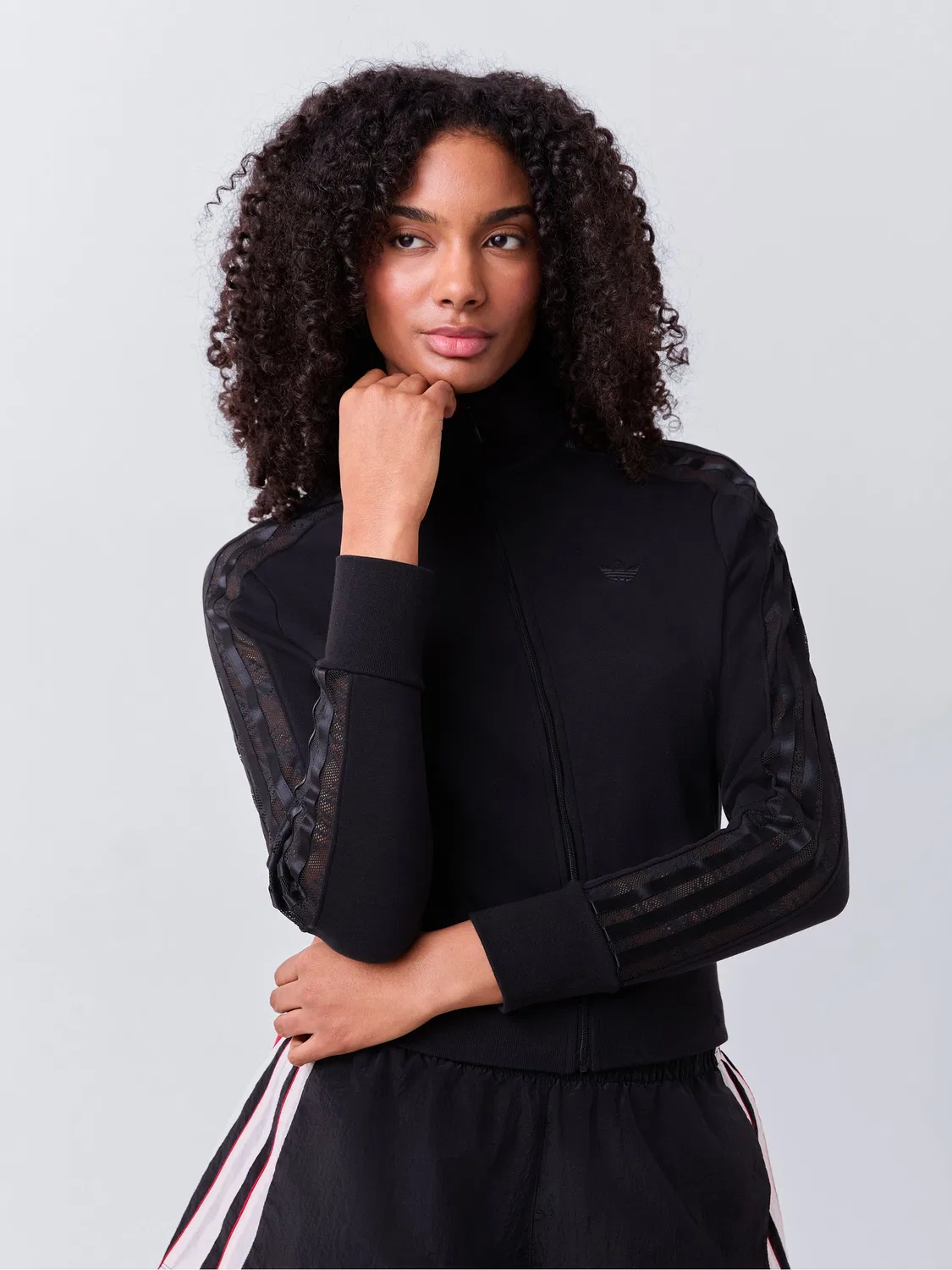 Куртка Firebird Lace Track Top, adidas Originals, черный