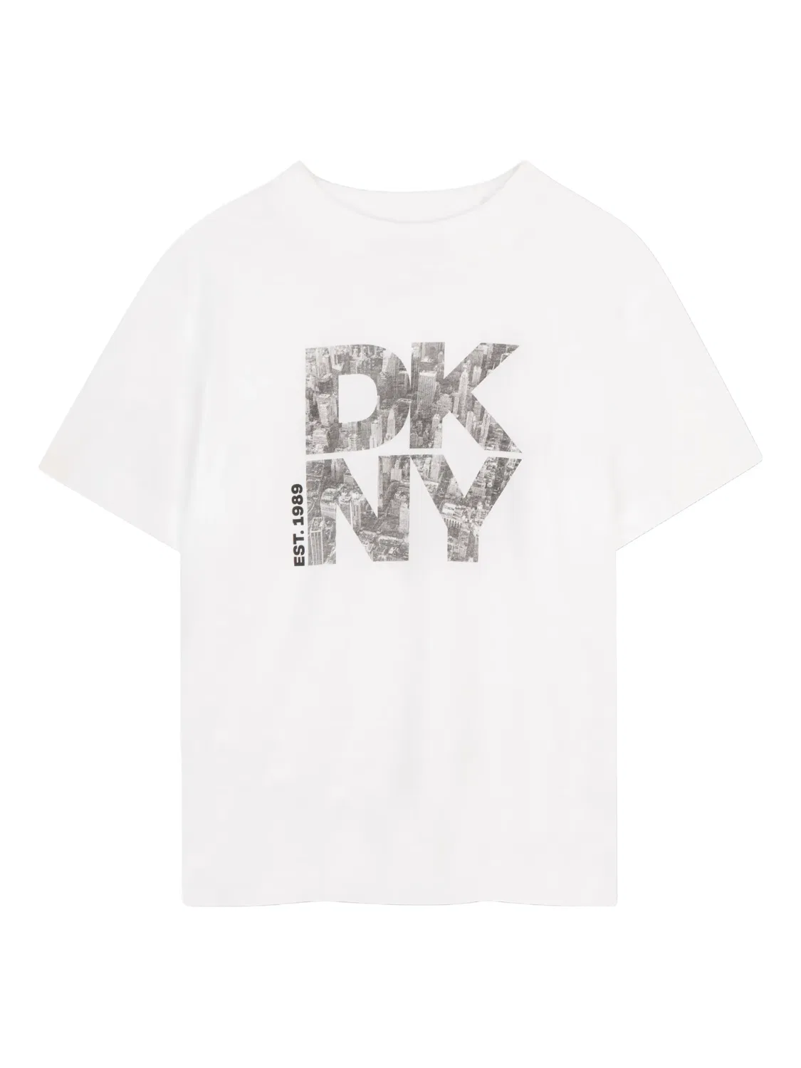 Футболка с принтом и логотипом DKNY, белый