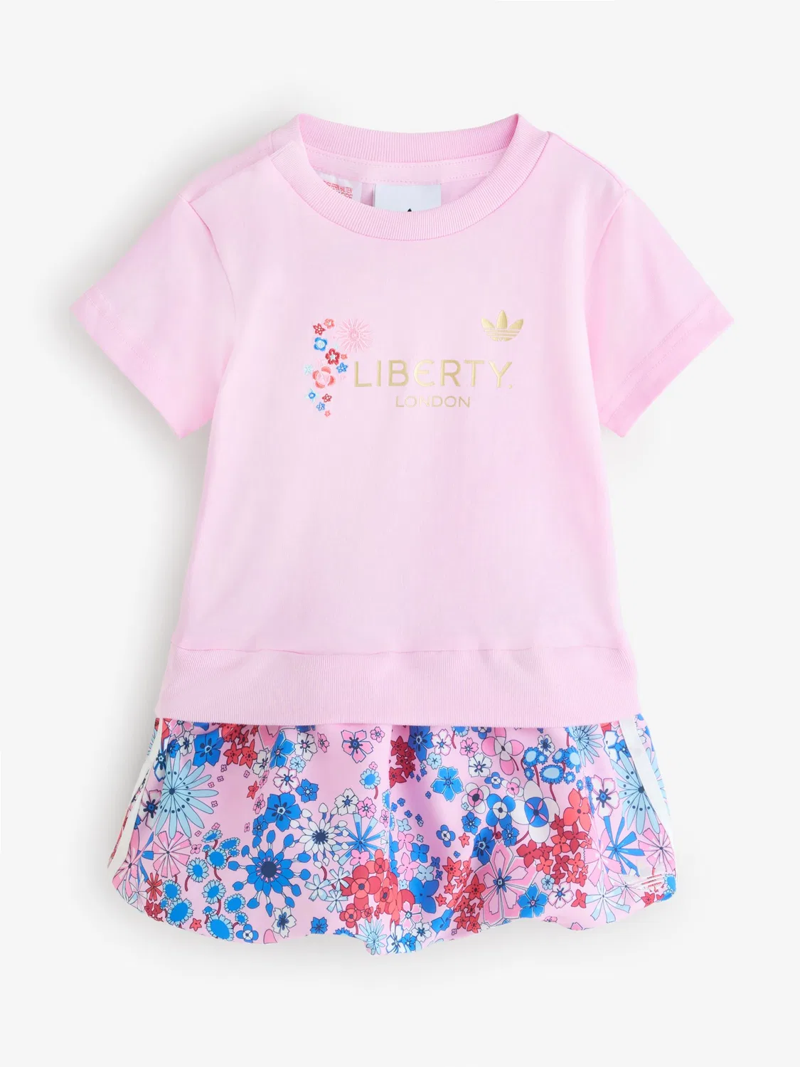 Платье adidas Originals x Liberty London для младенцев, розовое