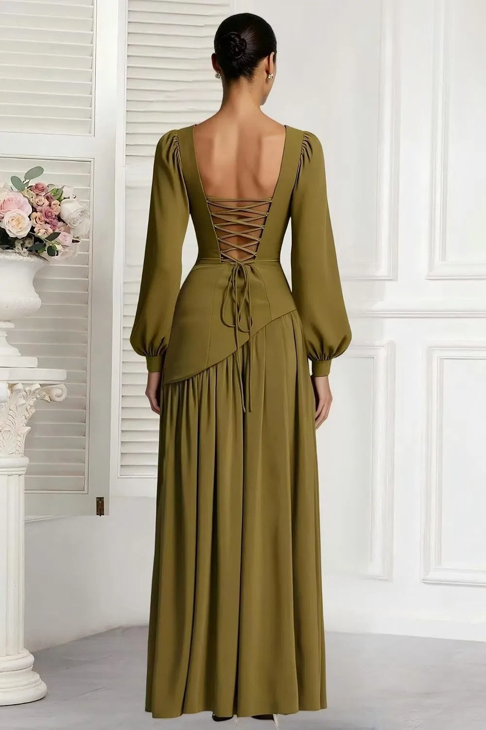 Женское вечернее платье с разрезом A-силуэта, Royal Blue — фото 2