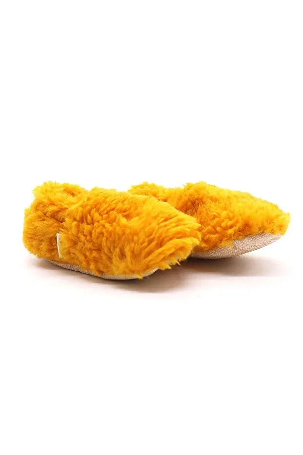 Детские пинетки плюшевые с моделью Mango plush cotton non-slip baby booties Morgedan, Dark Yellow
