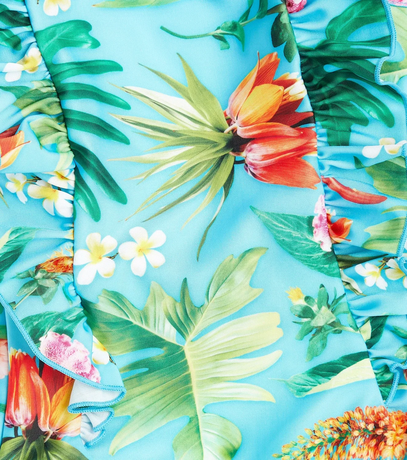 Раздельный купальник с цветочным принтом Flower Puzzle Molo, синий — фото 3