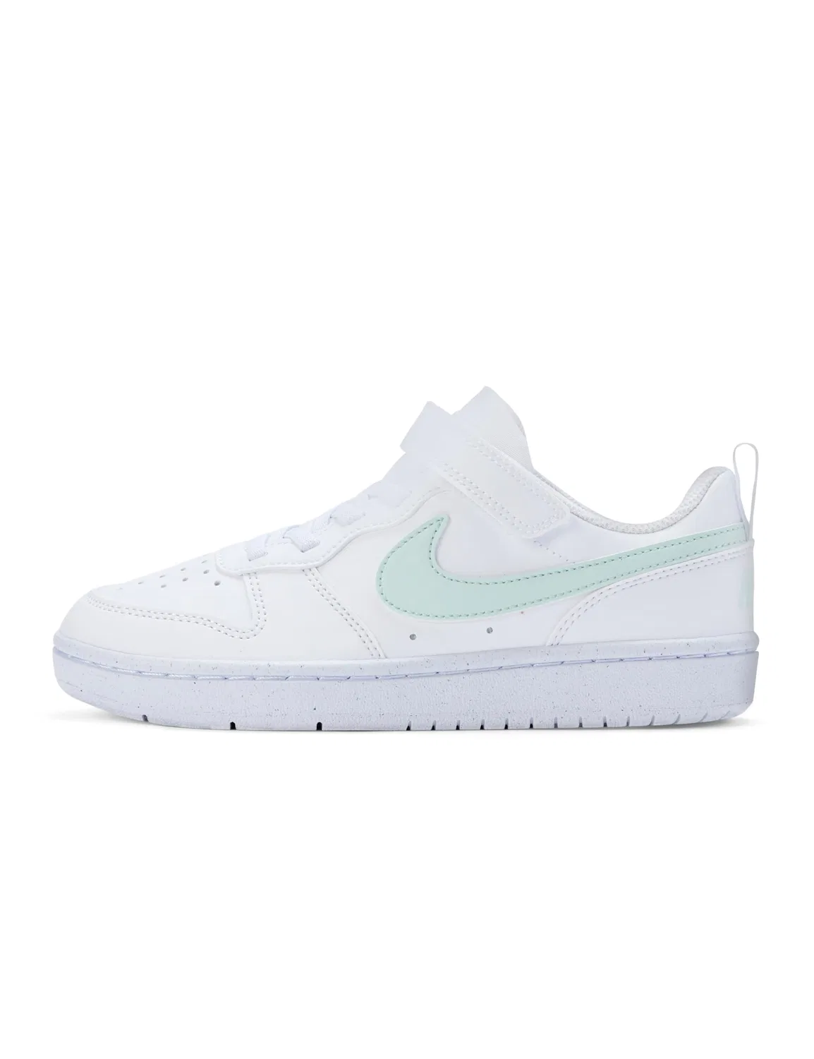 Детские кроссовки для мальчиков с длинным шнурком NIKE Court Borough Low Recraft NIKE, White Barely Green White