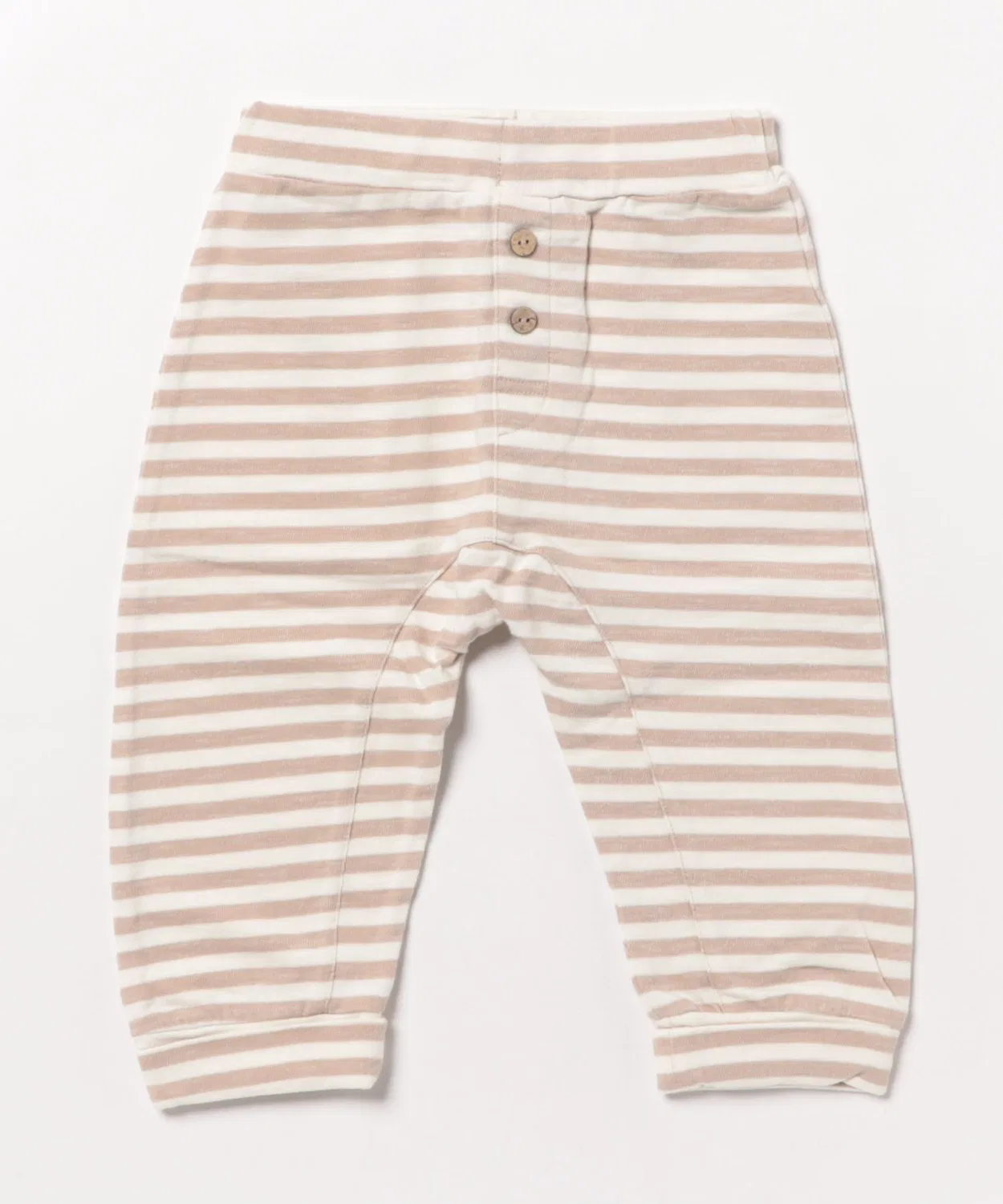 Детские штаны для малышей с кокосовыми пуговицами Pebble Stripe Rylee + Cru, White/Gray