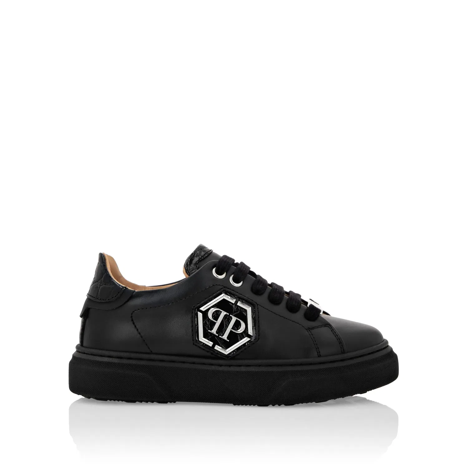 Детские кроссовки Lo-Top Hexagon PHILIPP PLEIN, Black — фото 3
