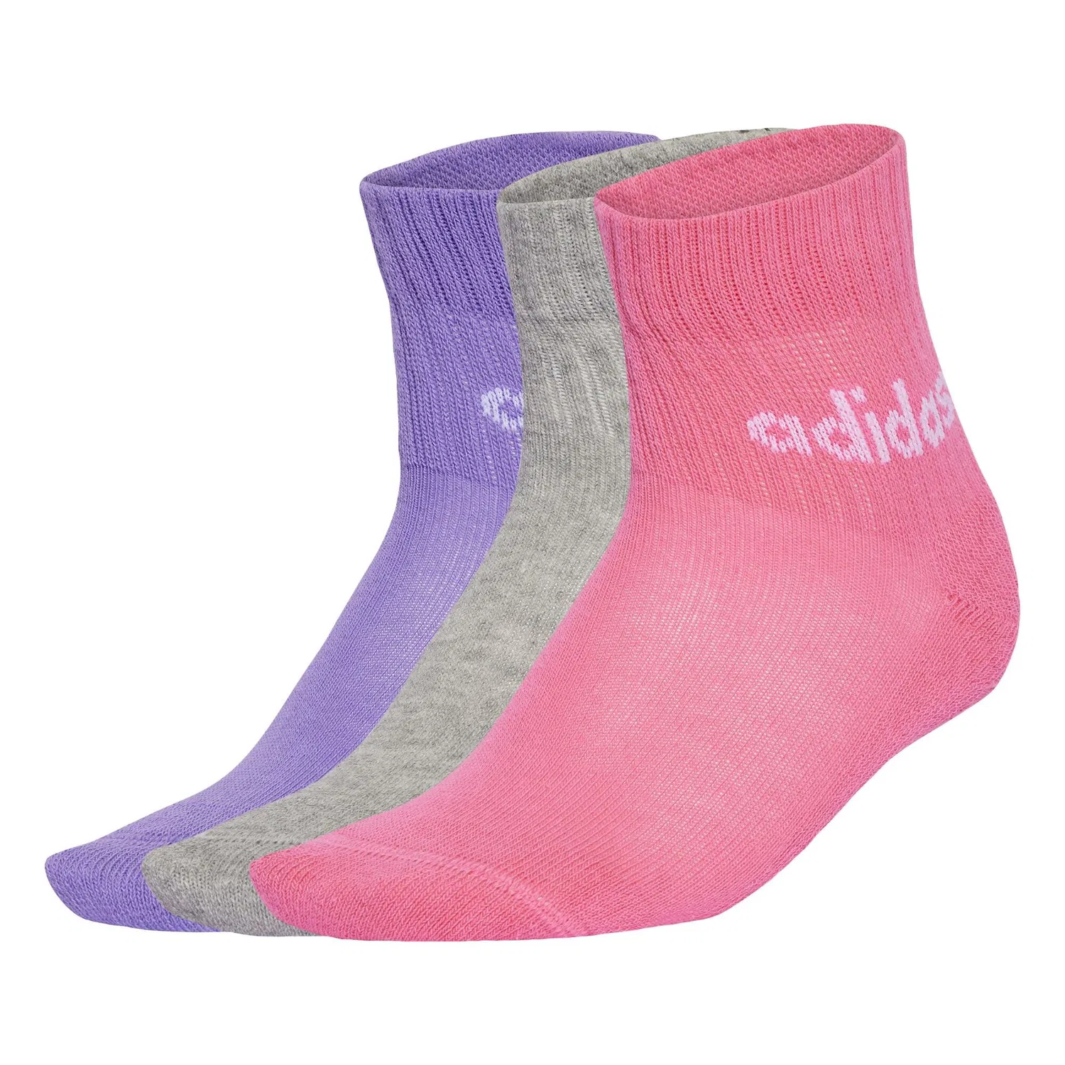 Детские носки с принтом Kids Linear Ankle Socken, 5 Paar Adidas, Rosa / Konigliches Lila