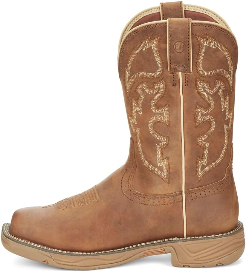 Мужские ботинки Justin Original Workboots Rush, 28 см, противоскользящие, с стальным носком, безопасная рабочая обувь, повседневные - коричневые — фото 3