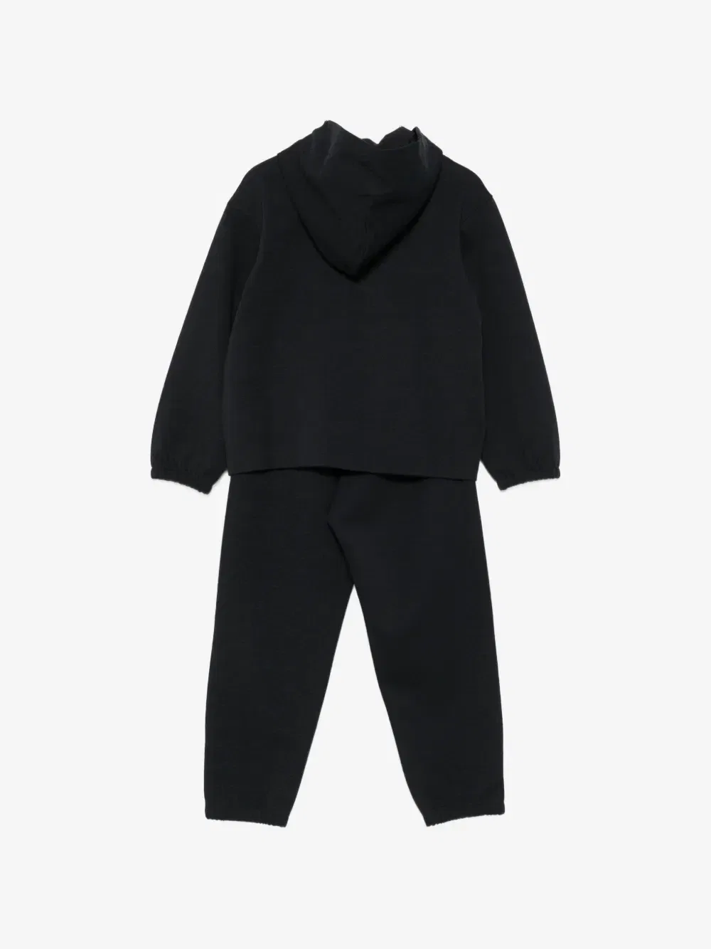 Спортивный костюм на молнии с узором из логотипов Emporio Armani Kids, синий — фото 2