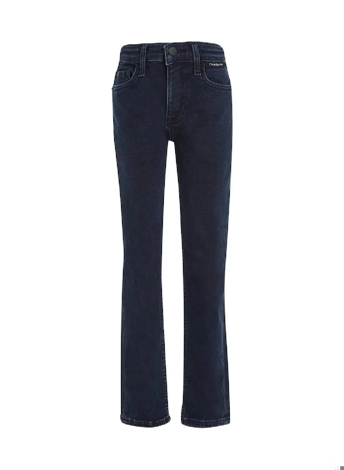 Джинсы прямые с посадкой mid rise, модель Slim fit, Calvin Klein Jeans, синий — фото 2
